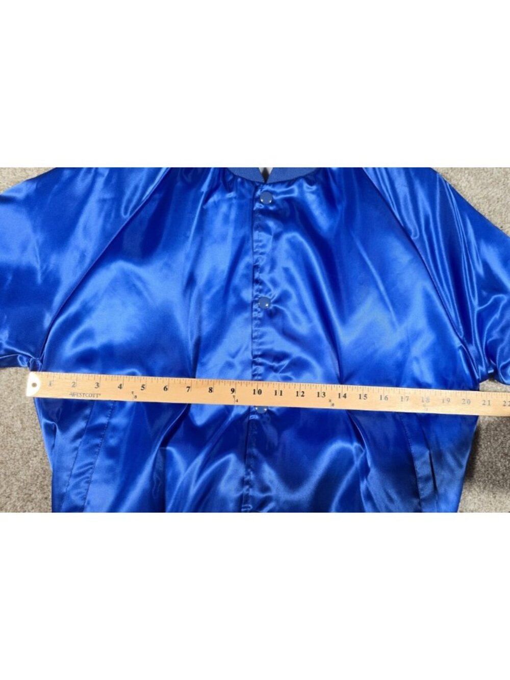 Billy Ray Cyrus Vtg Blue Satin Embroidered Script USA Country Music Jacket Men M - Picture 7 of 16